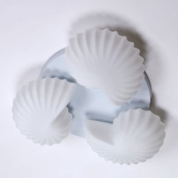 Traditioneller klassischer integrierter Kronleuchter mit 3 Lichtern und Glasschirm