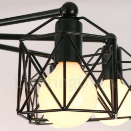 Rustikaler integrierter Kronleuchter mit 8 Lichtern im Lodge-Stil