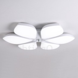 6-flammige, moderne, integrierte Deckenleuchte aus Metall