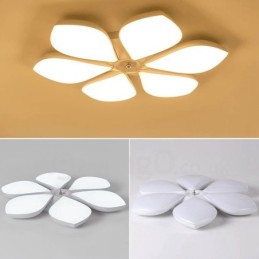 6-flammige, moderne, integrierte Deckenleuchte aus Metall