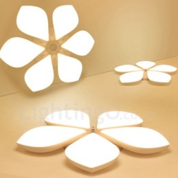 6-flammige, moderne, integrierte Deckenleuchte aus Metall