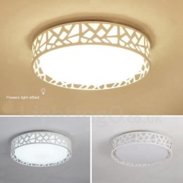 Moderne, zeitgenössische, integrierte Deckenleuchte aus Metall