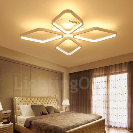 Moderne, zeitgenössische, integrierte Deckenleuchte aus Metall mit 4 Lichtern Moderne, zeitgenössische, integrierte Deckenleuchte aus Metall mit 4 Lichtern