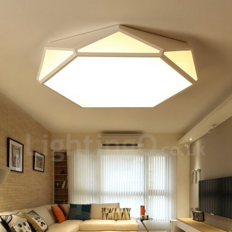 Moderne, zeitgenössische, integrierte Deckenleuchte aus Metall