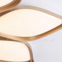 3-flammige, moderne, integrierte Deckenleuchte aus Metall