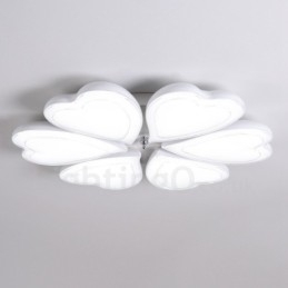 6-flammige, moderne, integrierte Deckenleuchte aus Metall