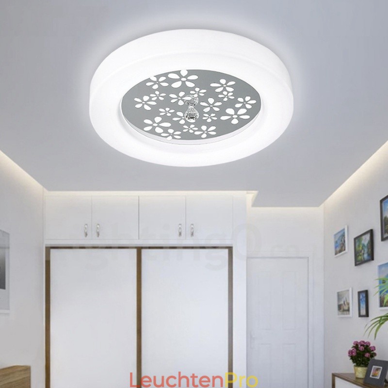 Moderne, zeitgenössische, integrierte Deckenleuchte aus Metall
