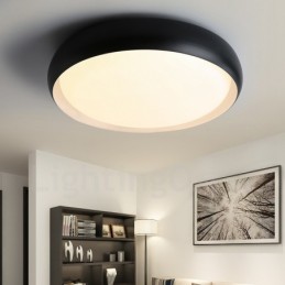 Moderne, zeitgenössische, integrierte Deckenleuchte aus Metall
