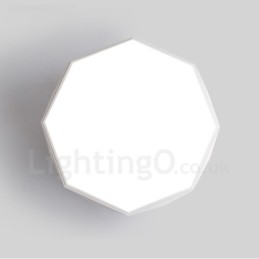 Moderne, zeitgenössische, integrierte Deckenleuchte aus Metall