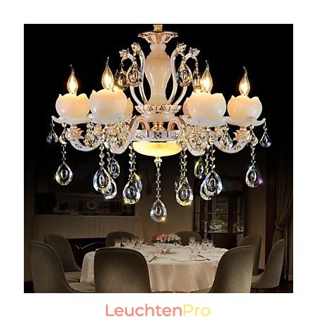 Luxuriöser Anhänger aus Zinklegierung im europäischen Stil mit Jadekristallen Luxuriöser Anhänger aus Zinklegierung im europäischen Stil mit Jadekristallen