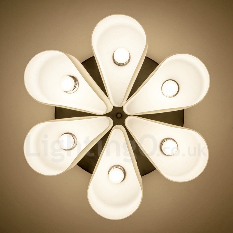 Rustikale Lodge-Einbauleuchte mit 6 Lichtern