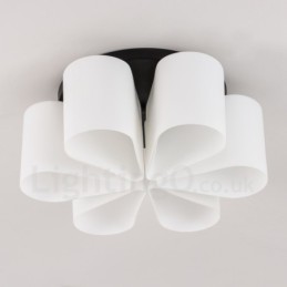 Rustikale Lodge-Einbauleuchte mit 6 Lichtern