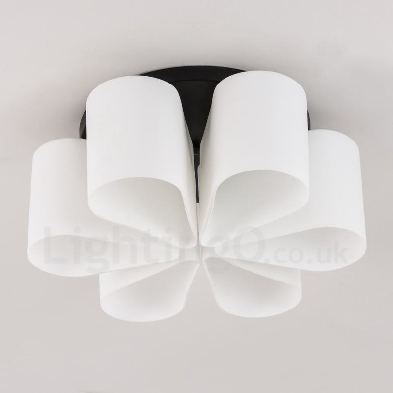 Rustikale Lodge-Einbauleuchte mit 6 Lichtern