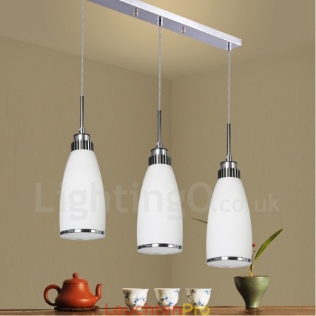 3-flammige, moderne, integrierte Pendelleuchte aus Metall 3-flammige, moderne, integrierte Pendelleuchte aus Metall
