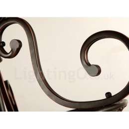 Rustikale Lodge-Einflammige Deckenleuchte aus Metall