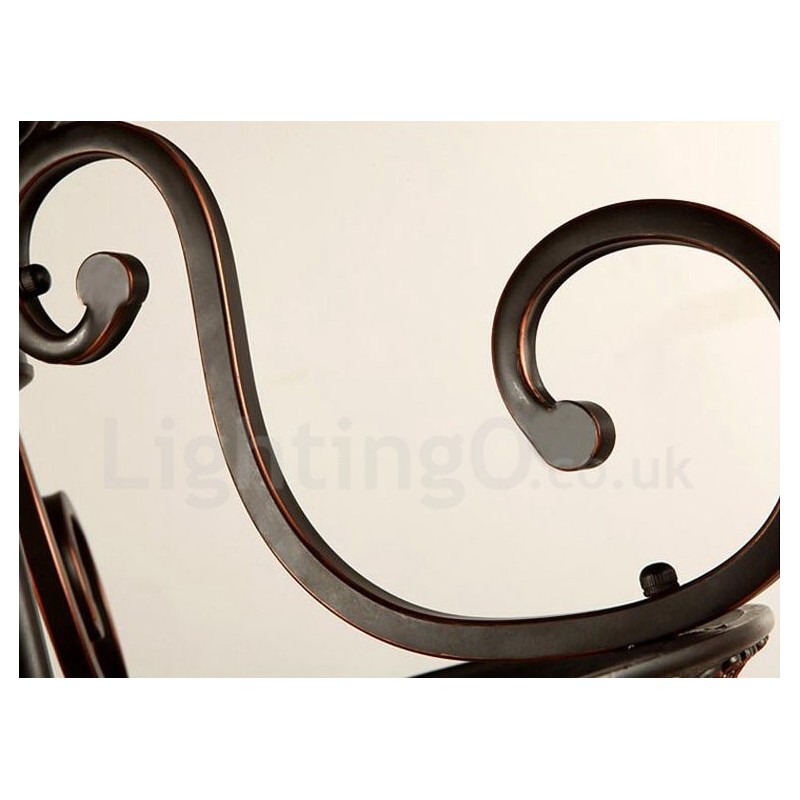 Rustikale Lodge-Einflammige Deckenleuchte aus Metall