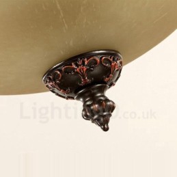 Rustikale Lodge-Einflammige Deckenleuchte aus Metall