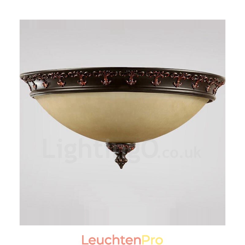 Rustikale Lodge-Einflammige Deckenleuchte aus Metall