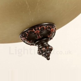 Rustikale Lodge-Einflammige Deckenleuchte aus Metall