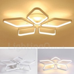 5-flammige, moderne, integrierte Deckenleuchte aus Metall