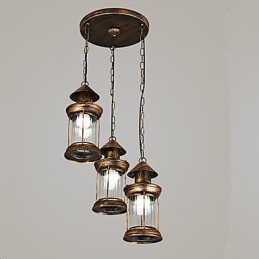 Rustikale Lodge Vintage Retro Mini-Stil Metall Pendelleuchte