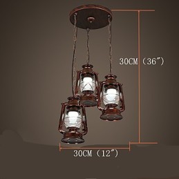 Rustikale Lodge Vintage Retro Mini-Stil Metall Pendelleuchte