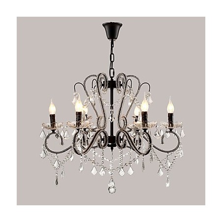 6 Lichter Kristall Kronleuchter Modern Zeitgenössisch Traditionell Klassisch Rustikal Lodge Vintage Retro 6 Lichter Kristall Kronleuchter Modern Zeitgenössisch Traditionell Klassisch Rustikal Lodge Vintage Retro