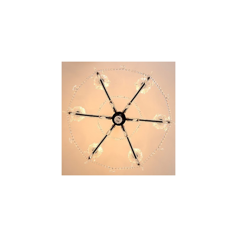 6 Lichter Kristall Kronleuchter Modern Zeitgenössisch Traditionell Klassisch Rustikal Lodge Vintage Retro