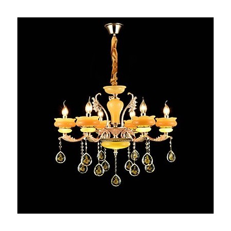 Traditionelle klassische Zinklegierung für Kronleuchter aus Kristall im Mini-Stil mit 6 Glühbirnen Traditionelle klassische Zinklegierung für Kronleuchter aus Kristall im Mini-Stil mit 6 Glühbirnen