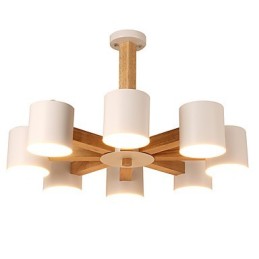 Kronleuchter mit 8 Lichtern, modern, zeitgenössisch, traditionell, klassisch, Vintage, Landhausstil, Holz-Funktion für Holz