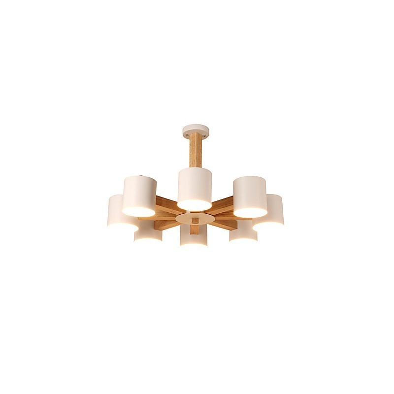 Kronleuchter mit 8 Lichtern, modern, zeitgenössisch, traditionell, klassisch, Vintage, Landhausstil, Holz-Funktion für Holz