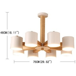 Kronleuchter mit 8 Lichtern, modern, zeitgenössisch, traditionell, klassisch, Vintage, Landhausstil, Holz-Funktion für Holz