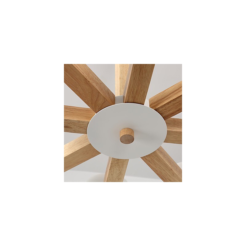 Kronleuchter mit 8 Lichtern, modern, zeitgenössisch, traditionell, klassisch, Vintage, Landhausstil, Holz-Funktion für Holz