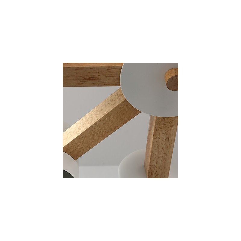 Kronleuchter mit 8 Lichtern, modern, zeitgenössisch, traditionell, klassisch, Vintage, Landhausstil, Holz-Funktion für Holz