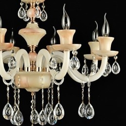 Modernes, zeitgenössisches, traditionelles, klassisches, galvanisiertes Feature für Kristall-Kronleuchter im Mini-Stil aus Metall