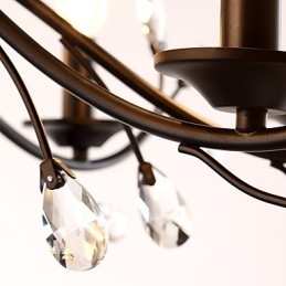 9 Lichter Kristall Kronleuchter Modern Zeitgenössisch Traditionell Klassisch Vintage Retro Country Malerei Feature