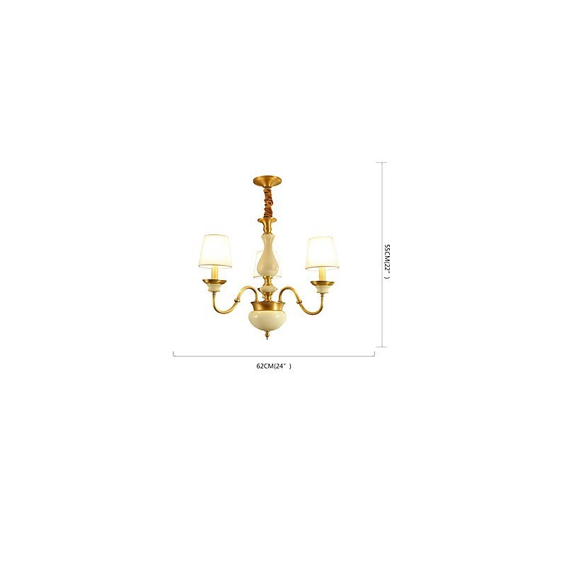 Kronleuchter aus Kupfer, dekorativer Jade-Kronleuchter