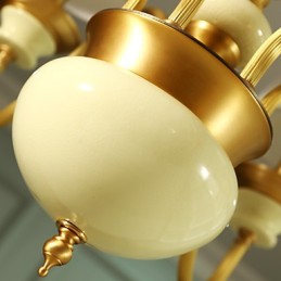 Kronleuchter aus Kupfer, dekorativer Jade-Kronleuchter