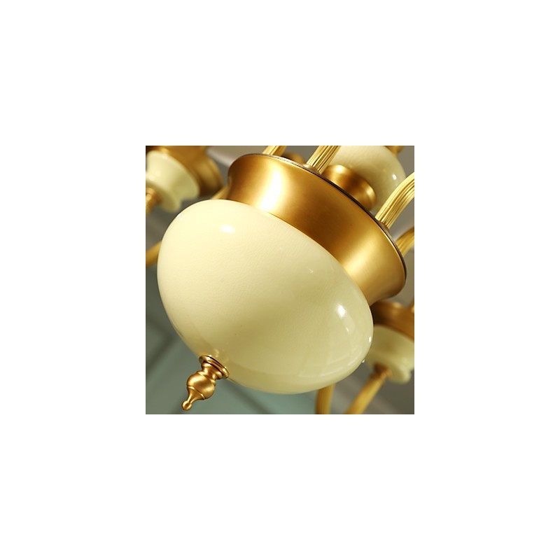 Kronleuchter aus Kupfer, dekorativer Jade-Kronleuchter