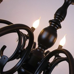 Kronleuchter im europäischen Stil, Kerze, Kristalllampe, einfache Eisenkunstlampe, dekorative Lampe