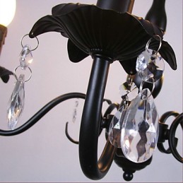 Kronleuchter im europäischen Stil, Kerze, Kristalllampe, einfache Eisenkunstlampe, dekorative Lampe