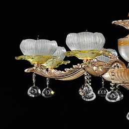 Traditionelle klassische Zinklegierung für Kronleuchter aus Kristall im Mini-Stil mit 8 Glühbirnen