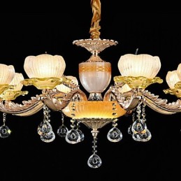 Traditionelle klassische Zinklegierung für Kronleuchter aus Kristall im Mini-Stil mit 8 Glühbirnen