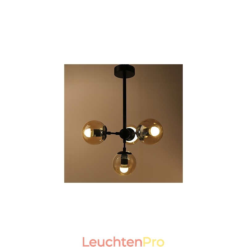 Vier Licht Post Moderne Europa Stil Modo Metall Glas Pendelleuchte die Foyer Schmücken Industrielle Kronleuchter Lampe
