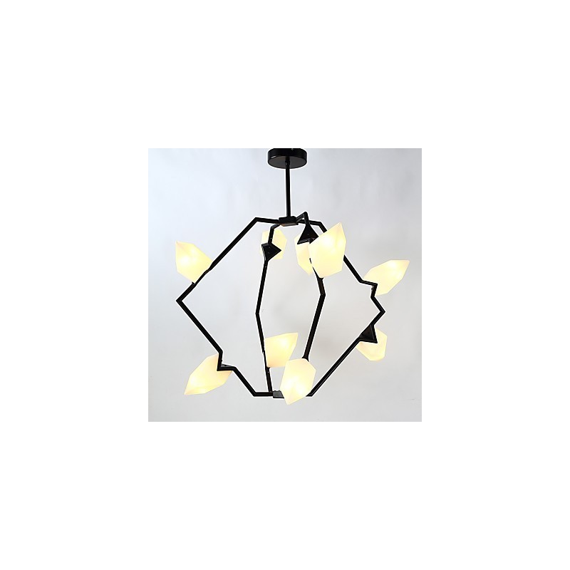 Neun Licht Post Moderne Metall mit Glas Pfirsich Kronleuchter Lampe die Kantine Schmücken Pendelleuchte