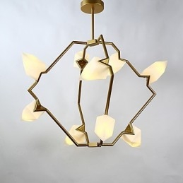 Neun Licht Post Moderne Metall mit Glas Pfirsich Kronleuchter Lampe die Kantine Schmücken Pendelleuchte