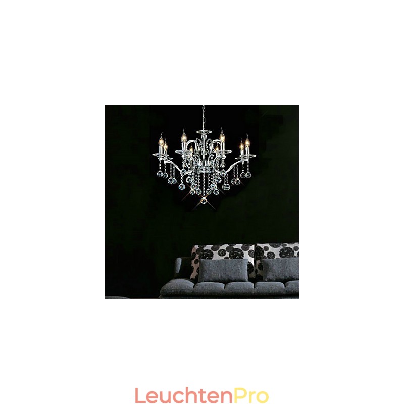 Eleganter Kristall-Kronleuchter mit 8 Lichtern