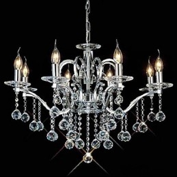 Eleganter Kristall-Kronleuchter mit 8 Lichtern
