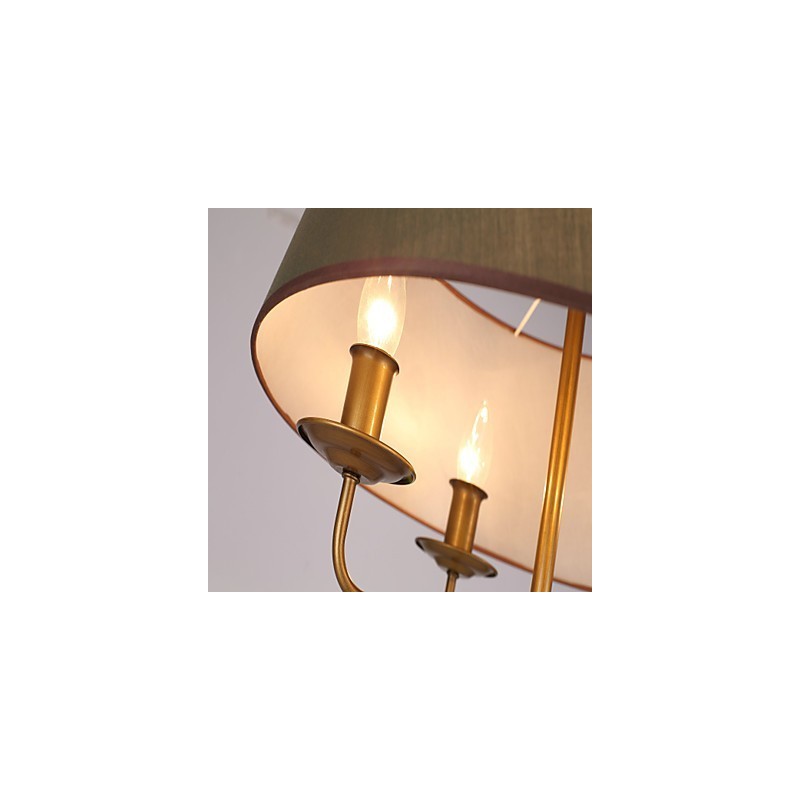 Rustikale Lodge-Malerei für Designer, Metall, Innenräume, 2-flammiger Kronleuchter
