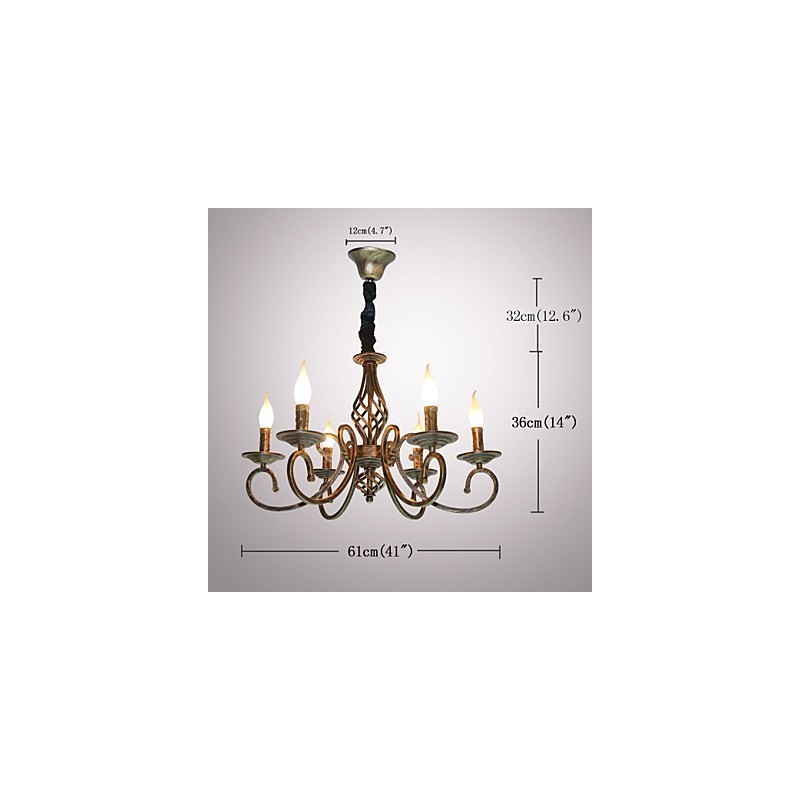 Retro Einfache Lampe Kupferfarbene Lampe Kerzenlampe
